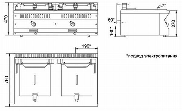 Фритюрница электрическая Abat ЭФК-80/2Н