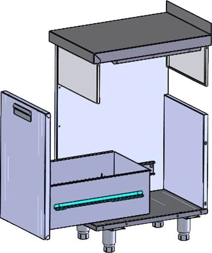 Мусорный бак с бортом HICOLD НБММБ-4/7Б