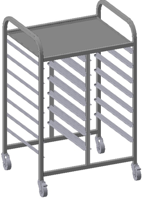 Тележка для гастроемкостей Restoinox ТГ-1/1-7.5/6