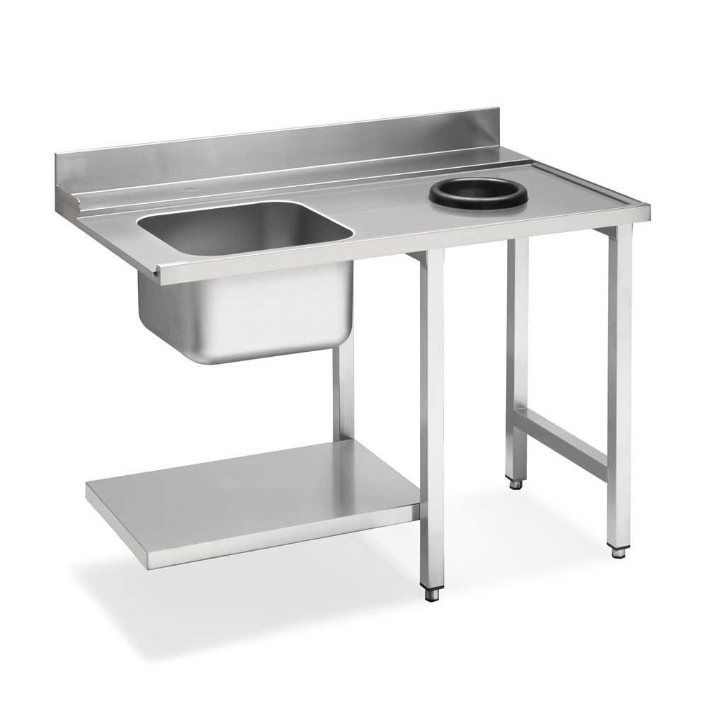 SMEG WT51200SHR Стол с мойкой и отверстием для слива справа