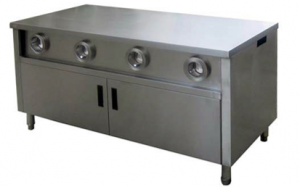 Стол-тумба с диспенсерами для стаканов Restoinox СПЗРД4-12/7-Б